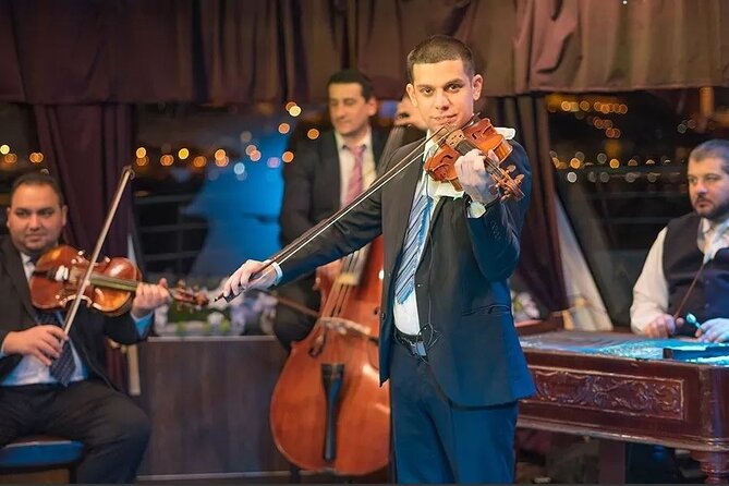 4 Course Dinner Cruise with Operetta, Folk Show and Welcome Drink - The Danube at Night: Bridges and Buildings You Can Name Fast