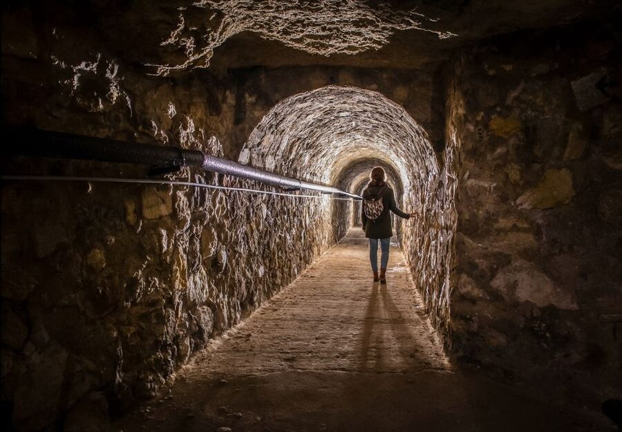 Budapest: Buda Castle Cave Tour - The Walking Route: About 1 mile of Lit Tunnels