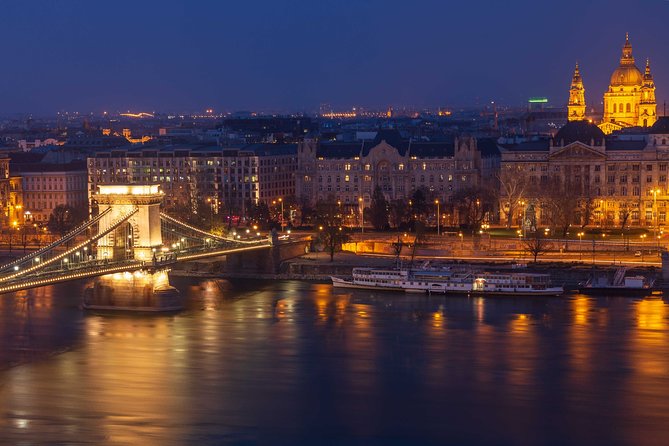 Budapest by night - private driving tour - Stop 4: Hungarian Parliament Building after dark