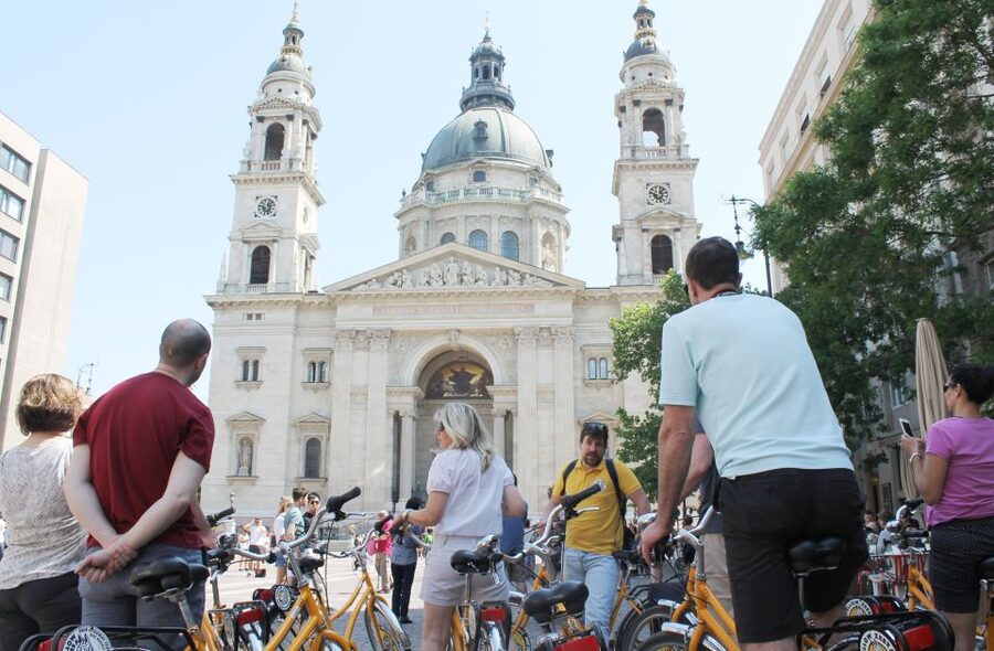 Budapest: Danube River Views Bike Ride - Crossing back to Pest and finishing near the Opera House