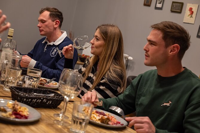 Budapest Dinner with a Local: 4-Course Meal with Wine & Palinka - Wine pairing and handmade dessert to close the loop