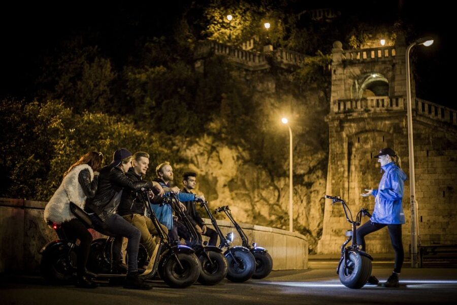Budapest: Night Tour on MonsteRoller e-Scooter - District I and the ride back down: rounding out the view