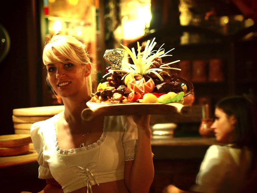 Budapest: Sir Lancelot Medieval Dinner with Drink and Show - Your meal choices: three steak menus, apple pálinka, and 0.5L draft beer