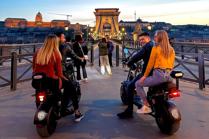 Monster Bike Sightseeing Tour – City Budapest on Electric Rollers - St. Gerard Sagredo Statue: the view over Gellert Hill and Citadel