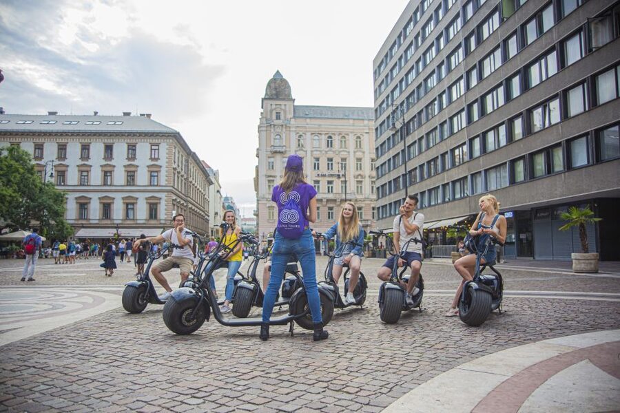Top sights of Pest downtown on e-scooters incl. Parliament - Budapest Eye and the Liberty Square Area: Views From the Middle of Pest